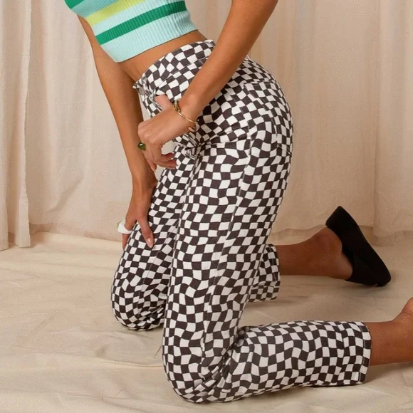 NEW Peppermayo Exclusive - Electric Avenue Pants - Warped Checkered pants - Picture 2 of 8